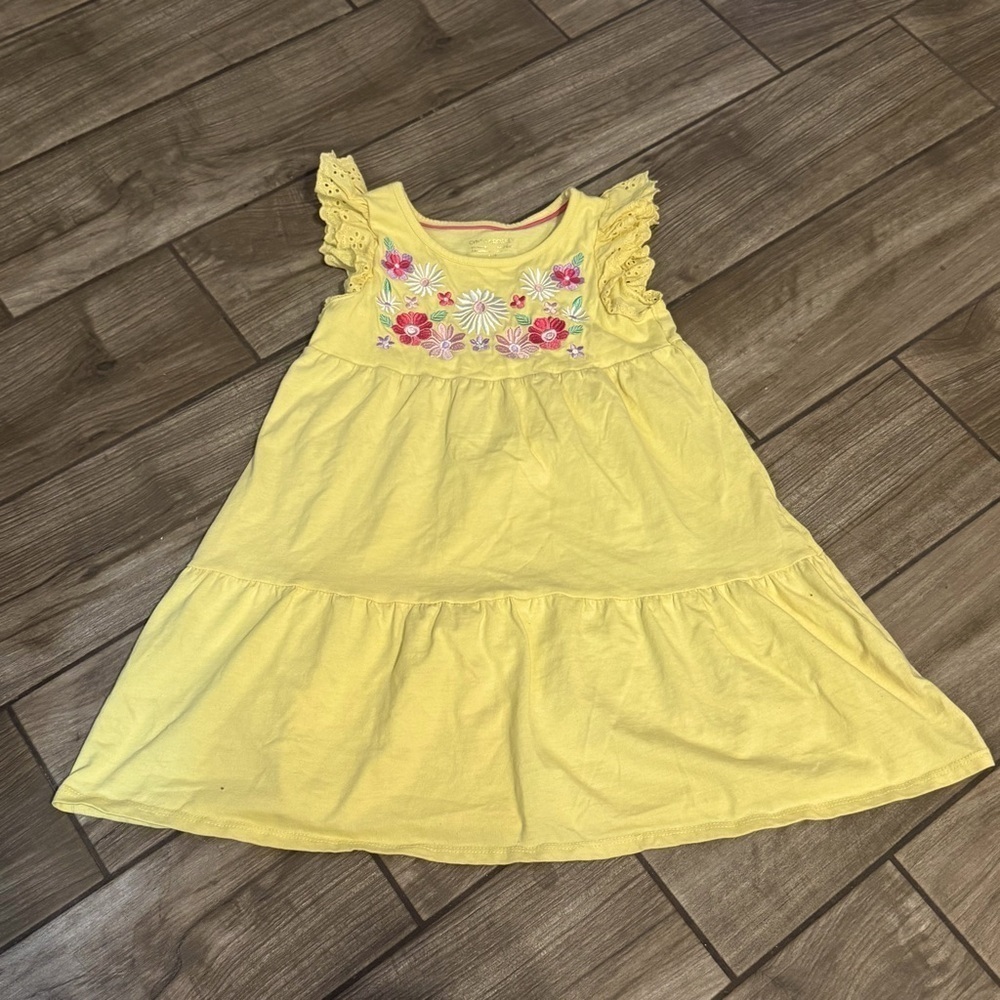 Yellow Floral Kids Dress size 8
